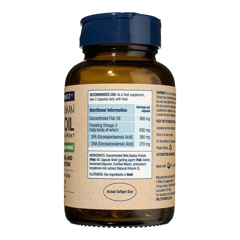 Wiley's Finest Easy Swallow Minis 60 Softgels