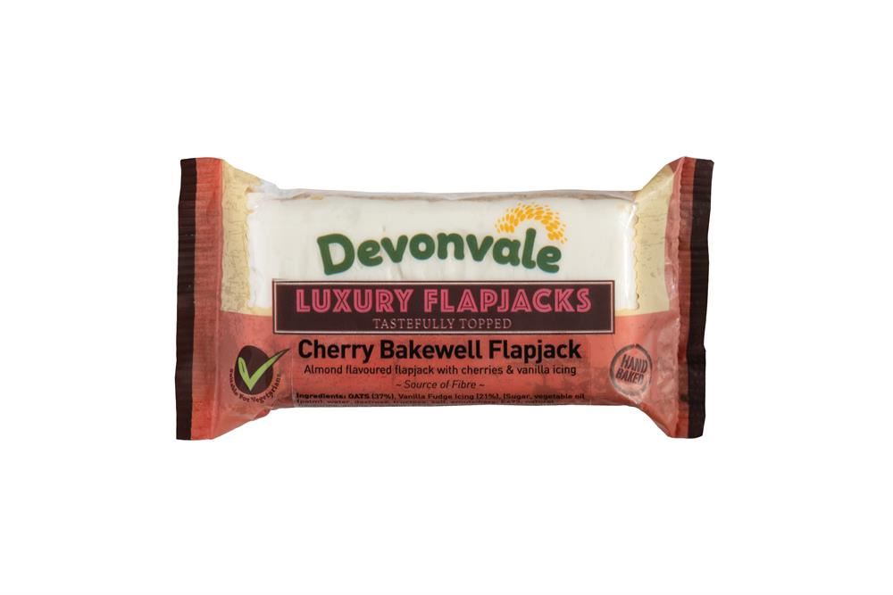 Devonvale Cherry Bakewell Flapjack 95g - 24 Pack