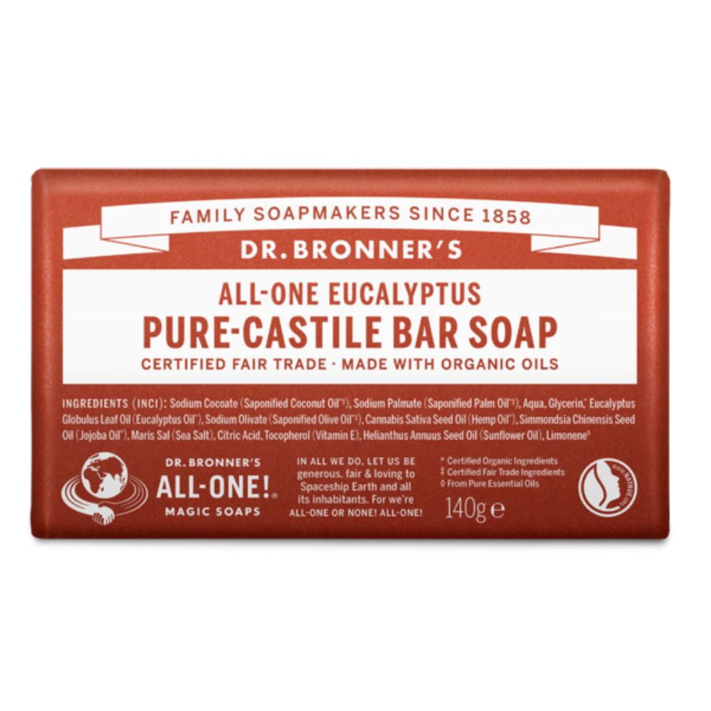 Dr Bronner's Pure Castile Bar Soap - 140g - All Scents