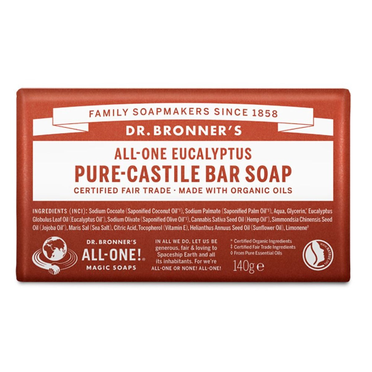 Dr Bronner's Pure Castile Bar Soap - 140g - All Scents - image 3