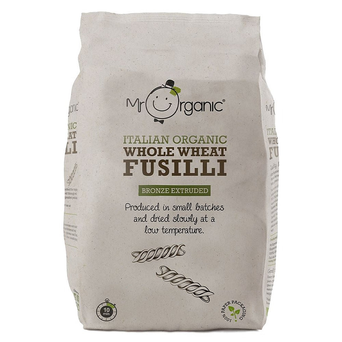 Mr Organic Whole Wheat Fusilli 500g