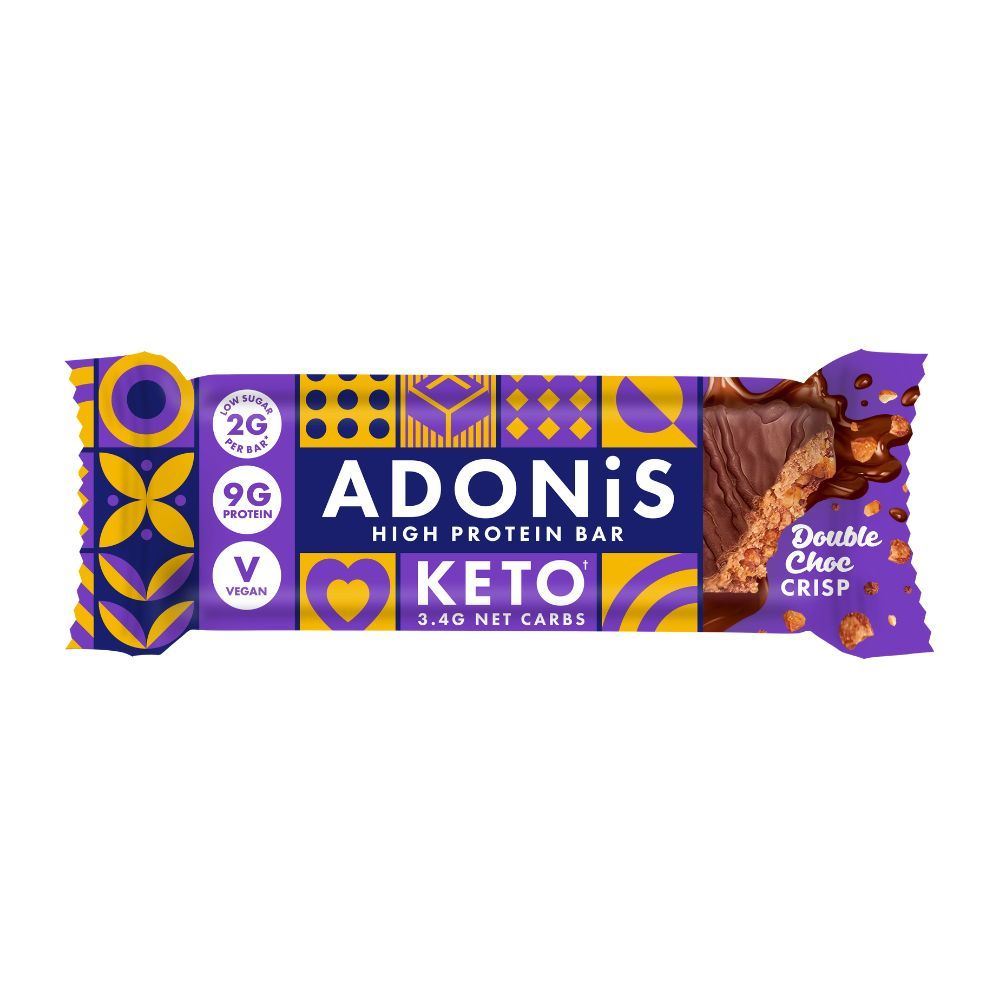 Adonis Double Choc Crisp Protein Bar 45g - 16 Pack