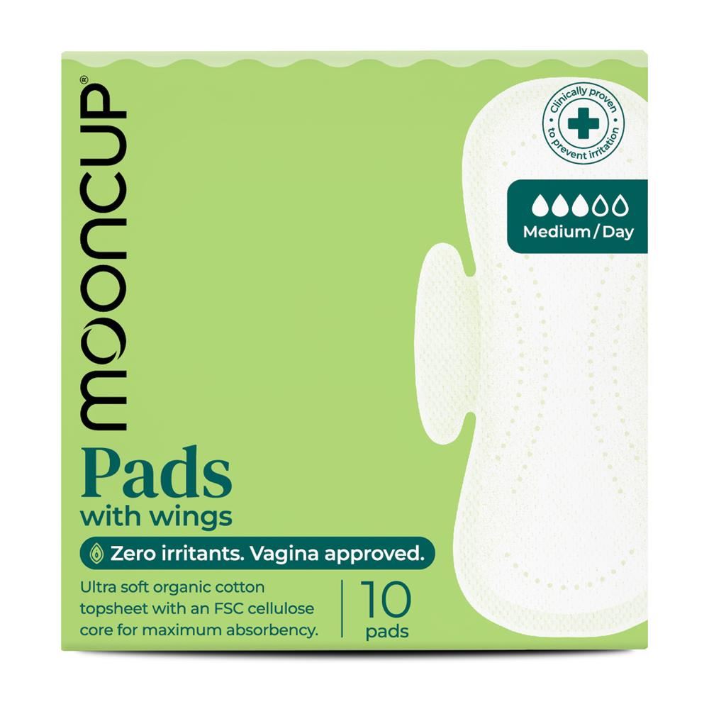 Mooncup Medium Day Pads with Wings 10 pads