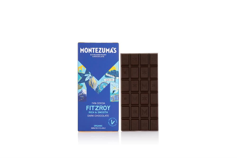 Montezumas Chocolate FitzRoy Organic 74% Dark Chocolate Bar 90g