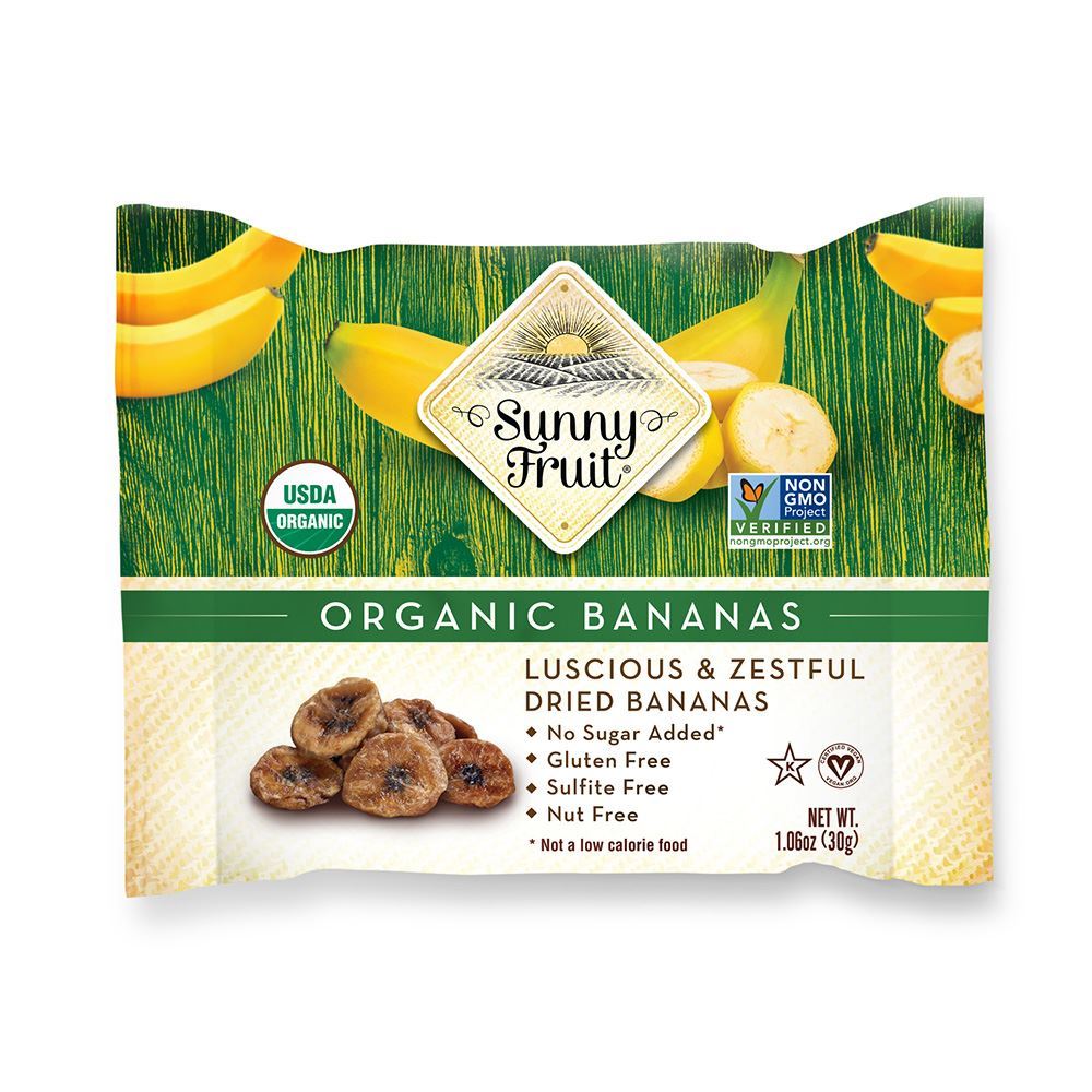 Sunny Fruit Dried Banana Organic 30g - 12 Pack