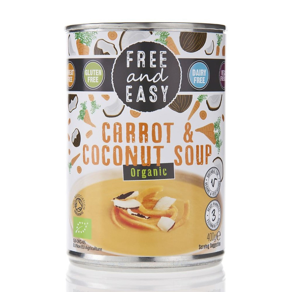 Free & Easy Organic Carrot and Coconut 400g