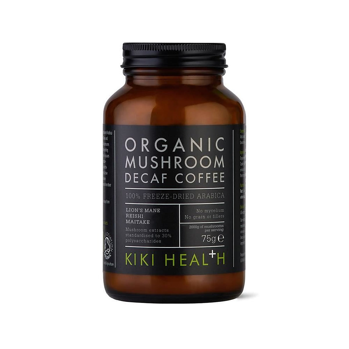 KIKI Health Organic Decaffeinated Mushroom Extract Coffee - 75g