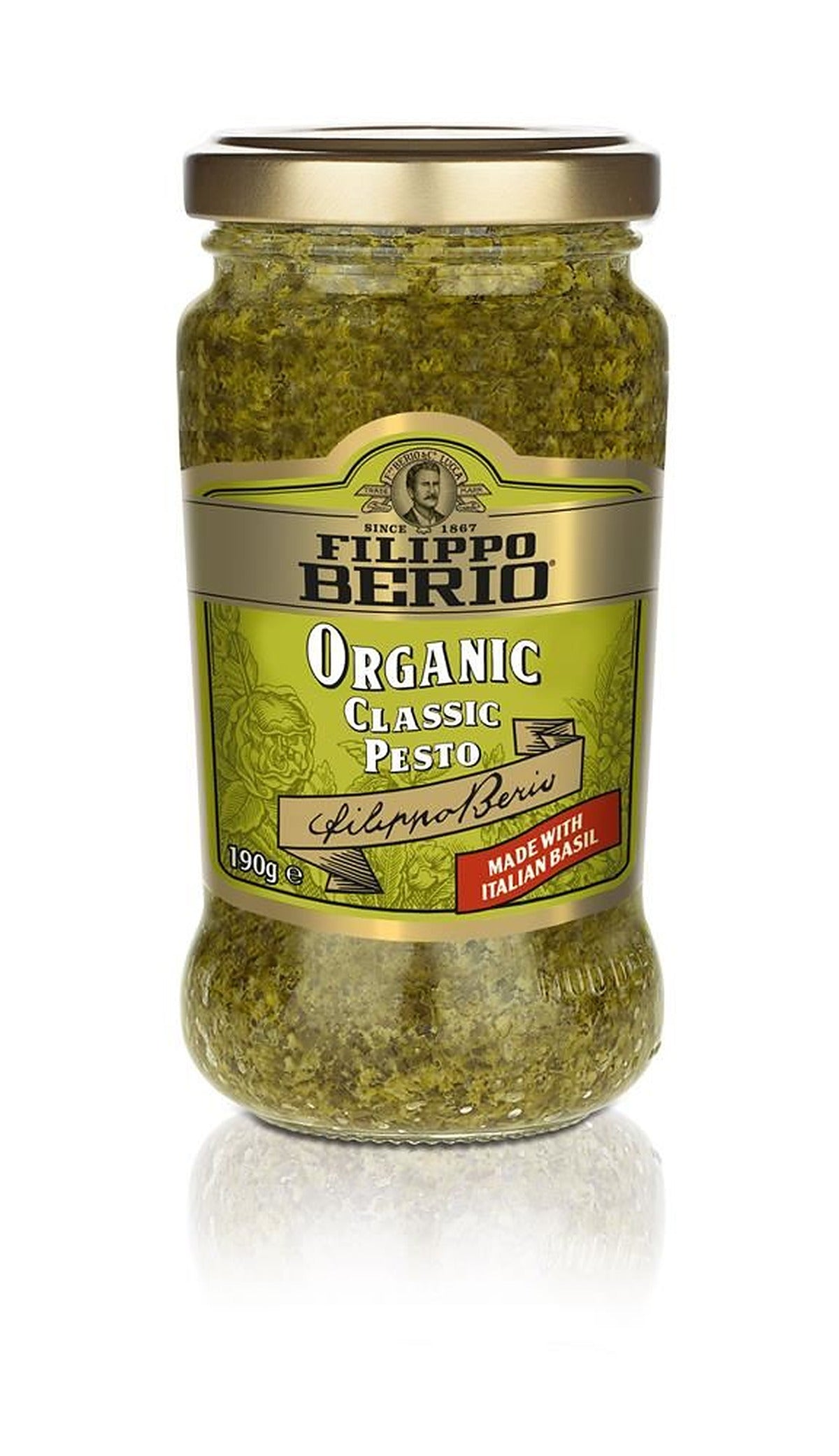 Filippo Berio Organic Classic Pesto 190g - 6 Pack