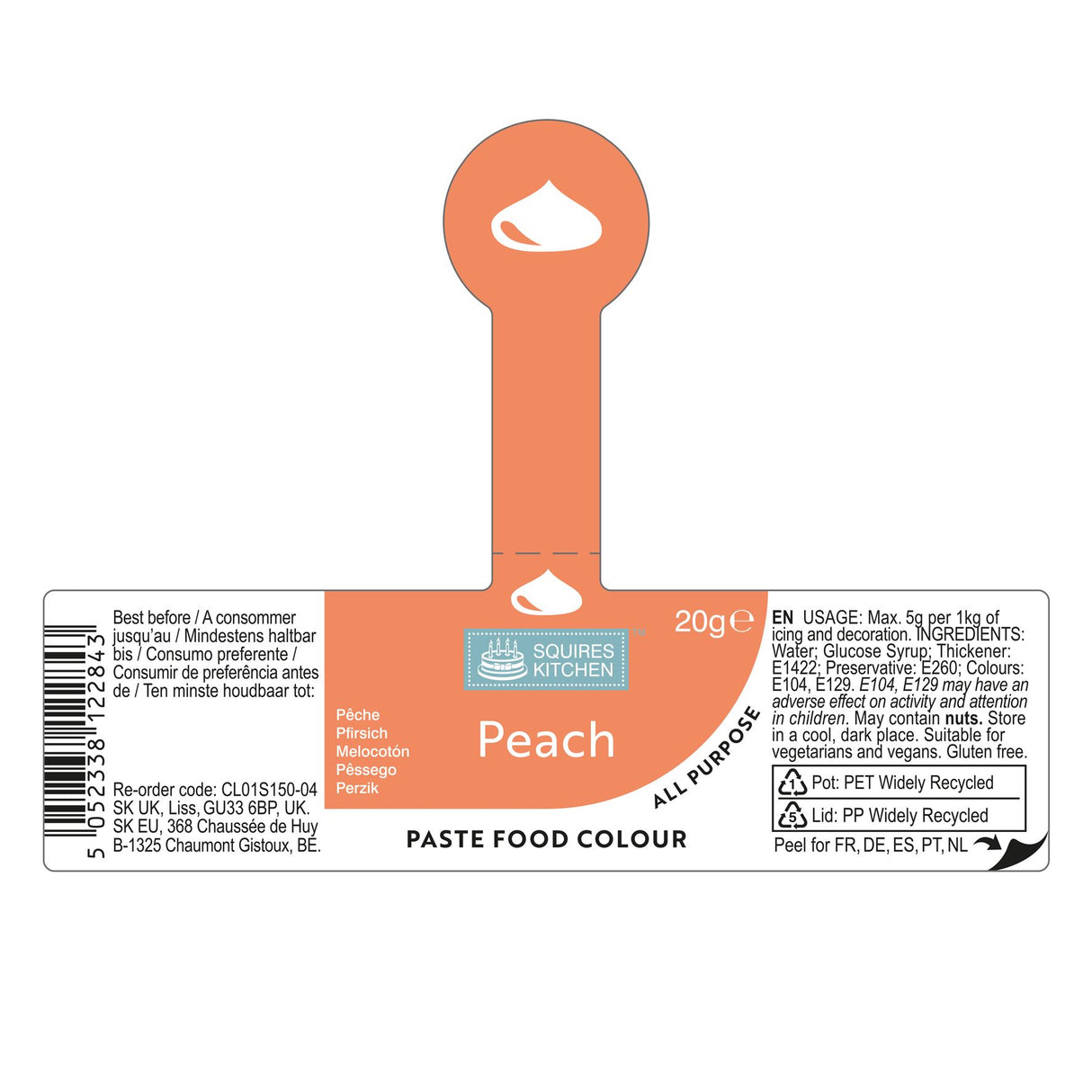 Squires Kitchen Food Colouring Paste Gel 20g - All Shades