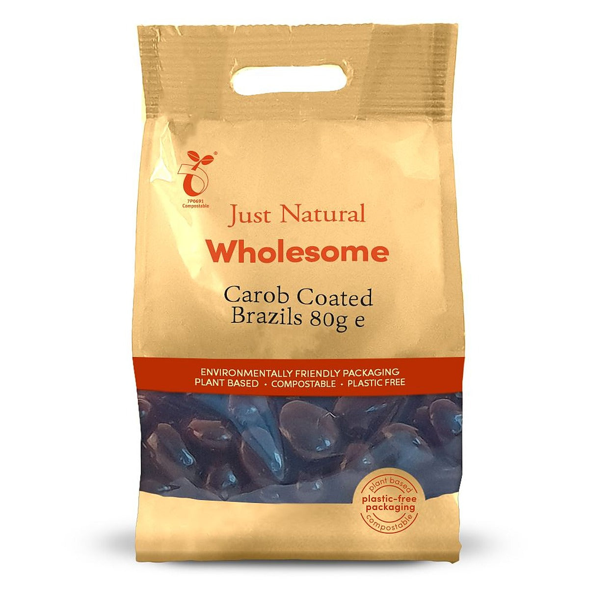 Just Natural Wholesome Carob Coated Brazil Nuts 80g