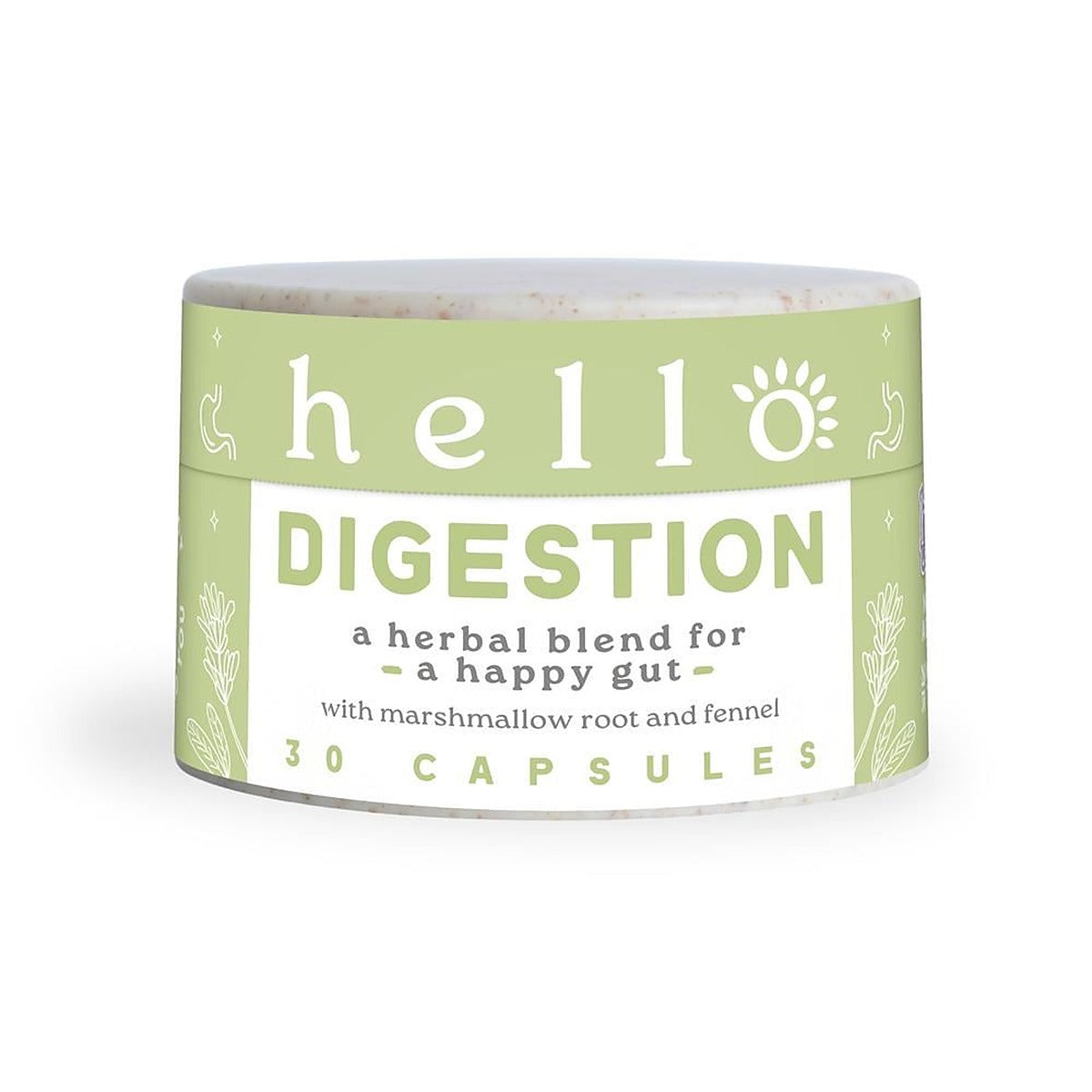 Hello Wellness Hello Digestion complete digestive support 400mg 30 Capsules