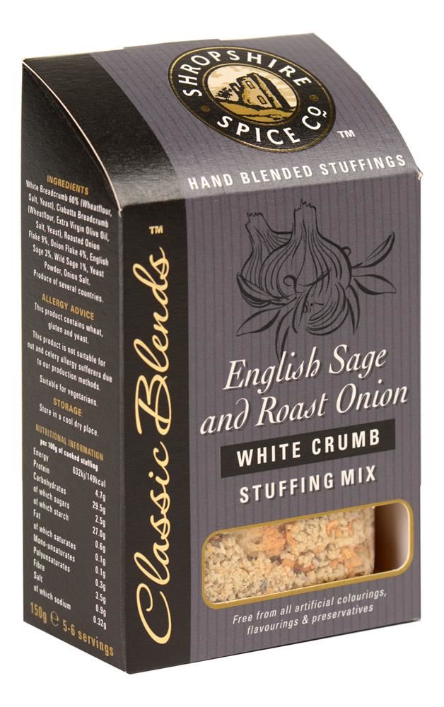 Shropshire Spice English Sage & Roast Onion White Crumb Stuffing 150g