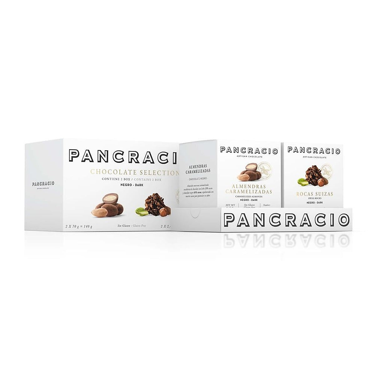 Pancracio Chocolate Dark Chocolate Coated Nuts - Chocolate Selection 140g