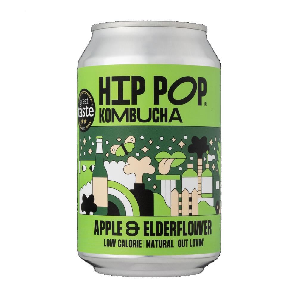 Hip Pop Kombucha Apple & Elderflower 330 ml