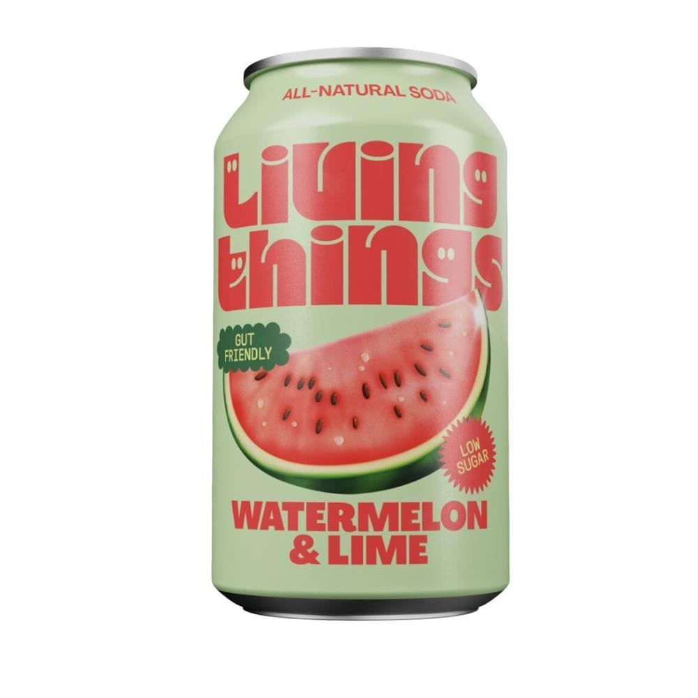 Living Things Watermelon & Lime Prebiotic + Probiotic Soda 330ml - 6 Pack