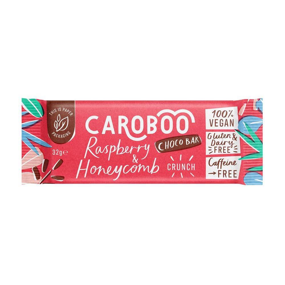 Caroboo Raspberry & Honeycomb Crunch Carob Bars 32g - 20 Pack
