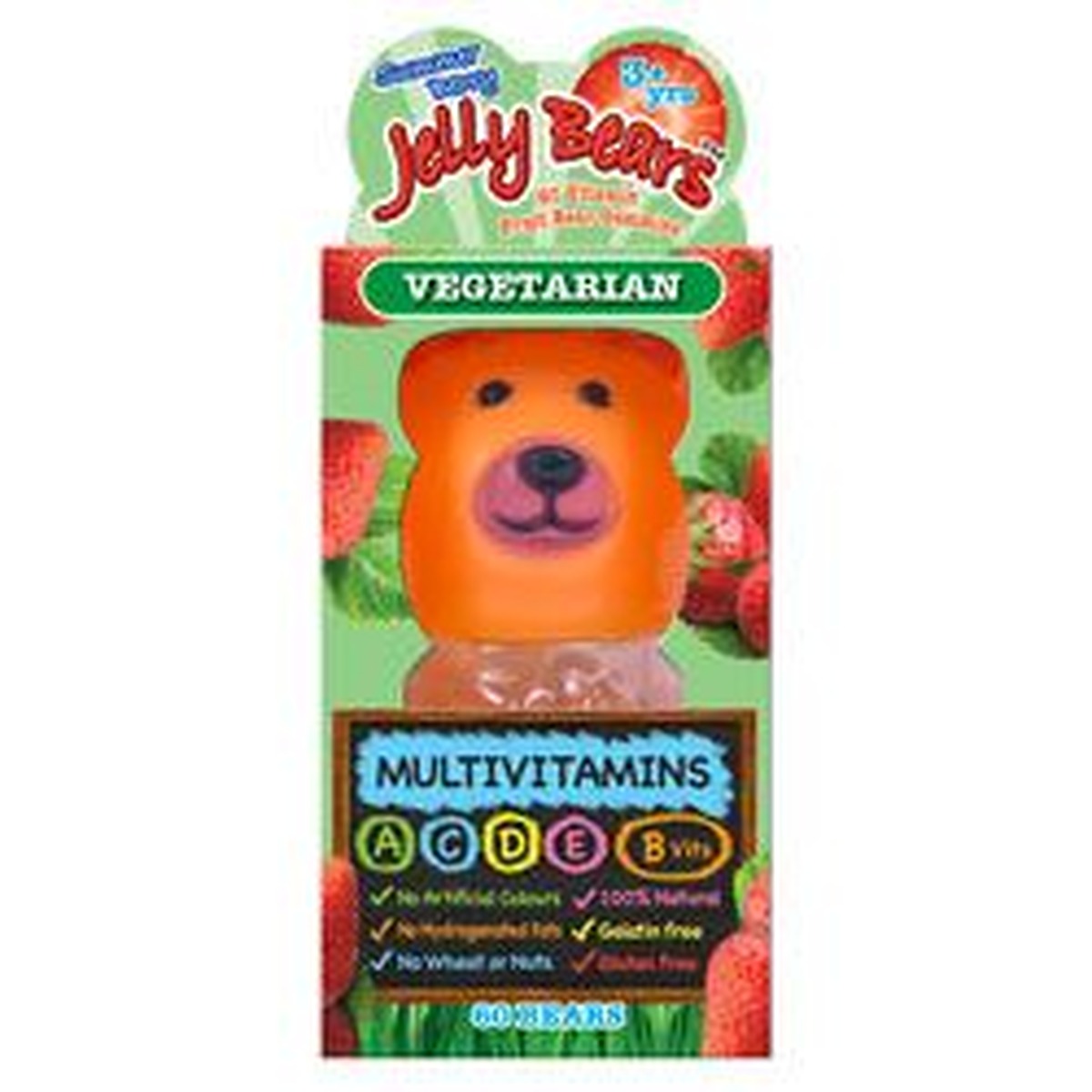 Jelly Bears Vitamin Fruit Bear Summer Berry Multivitamin 60 Gummies