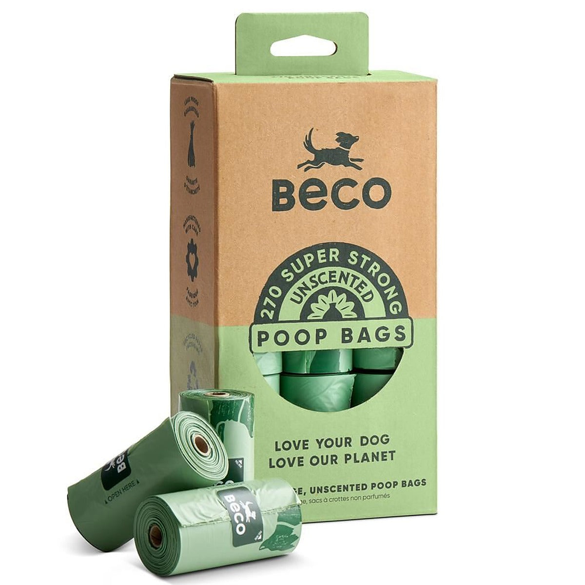 Beco Unscented Poop Bags. 270 bags