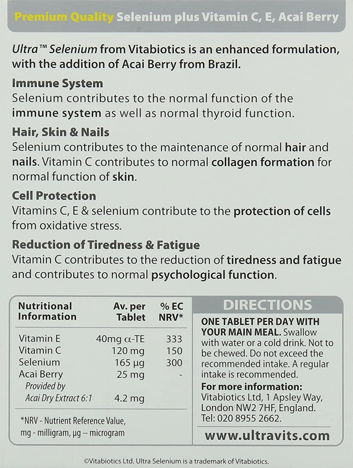 Vitabiotics Ultra Selenium - 30 Tablets