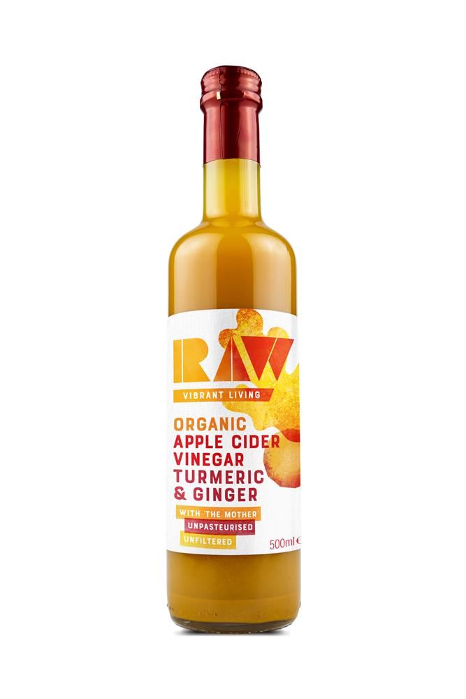 Raw Health Org Raw Apple Cider Vinegar with Turmeric & Ginger 500ml