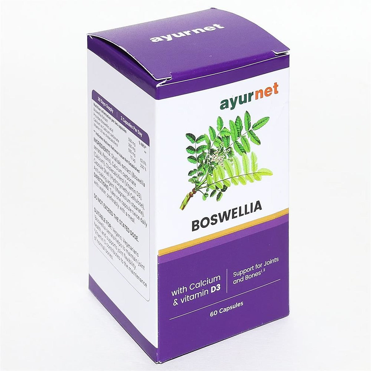 Ayurnet Bosewellia with Calcium and Vitamin D3 60 capsules