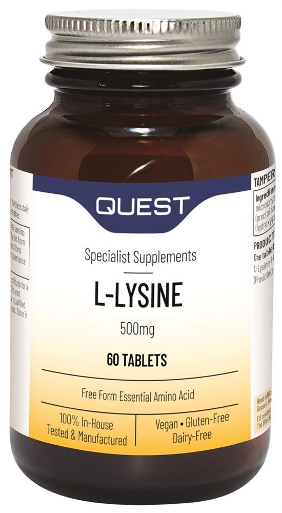 Quest L-LYSINE 500mg 60 Tablets