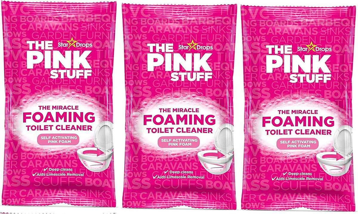 The Pink Stuff Miracle Power Foaming Toilet Cleaner - 3x100g Packs