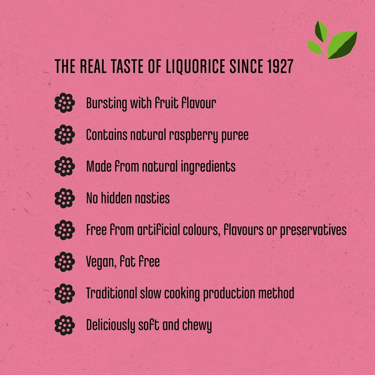 Panda Natural Liqourice Raspberry Bar 32g - Pack of 4