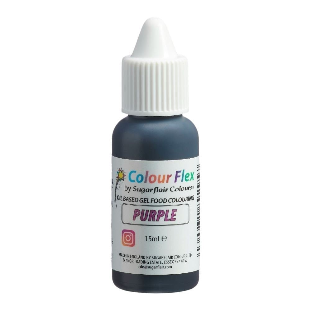 Sugarflair Colour Flex Oil Based Food Colouring Gel 15ml - All Colour