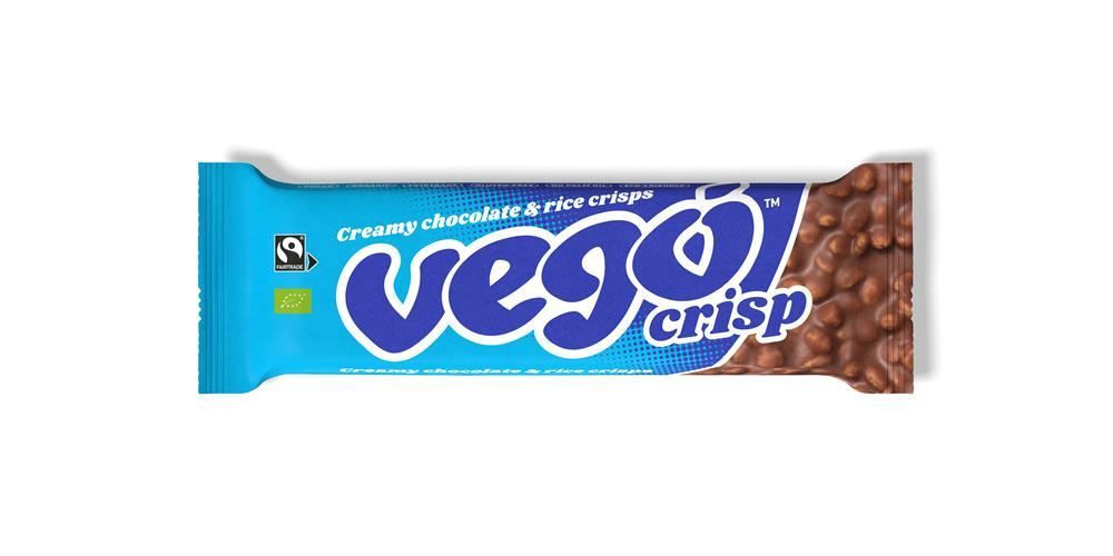 Vego Crisp-Creamy Chocolate & Rice Crisps Org/FT 40g - 20 Pack