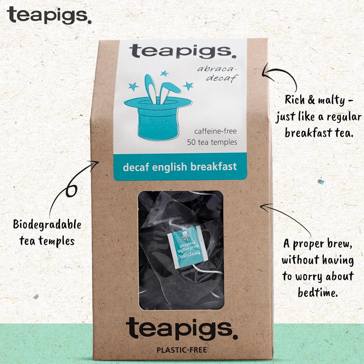 Teapigs Decaf English Breakfast Tea 50 Temples