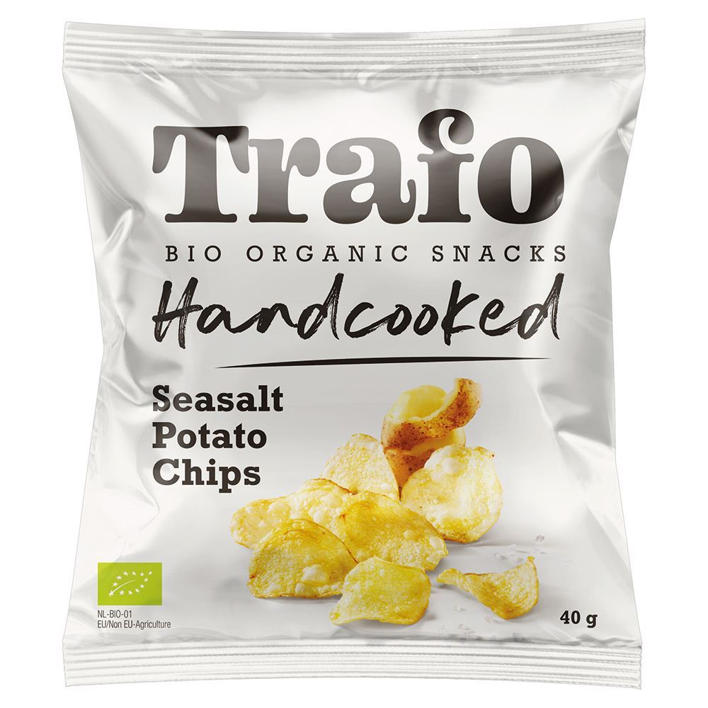 Trafo Organic Handcooked Seasalt Crisps 40g - 15 Pack