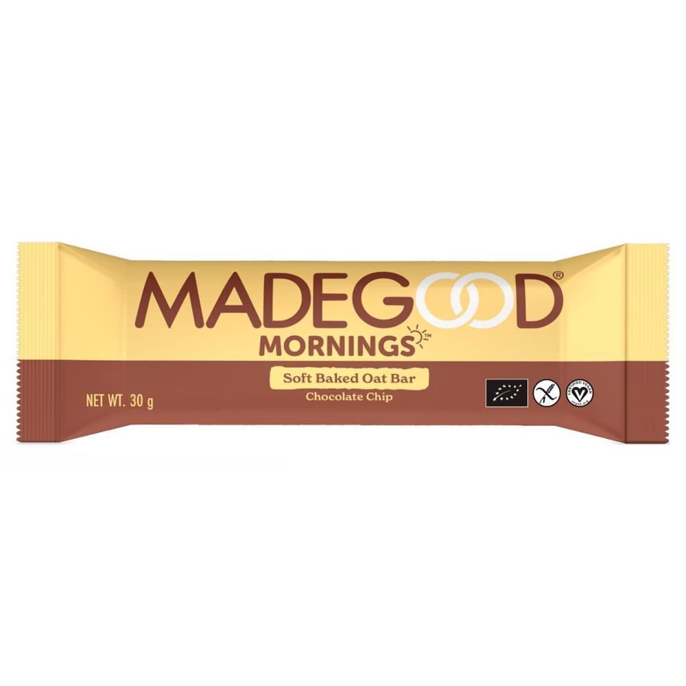 MadeGood Morning Bar Single Serve Chocolate Chip 30g - 10 Pack