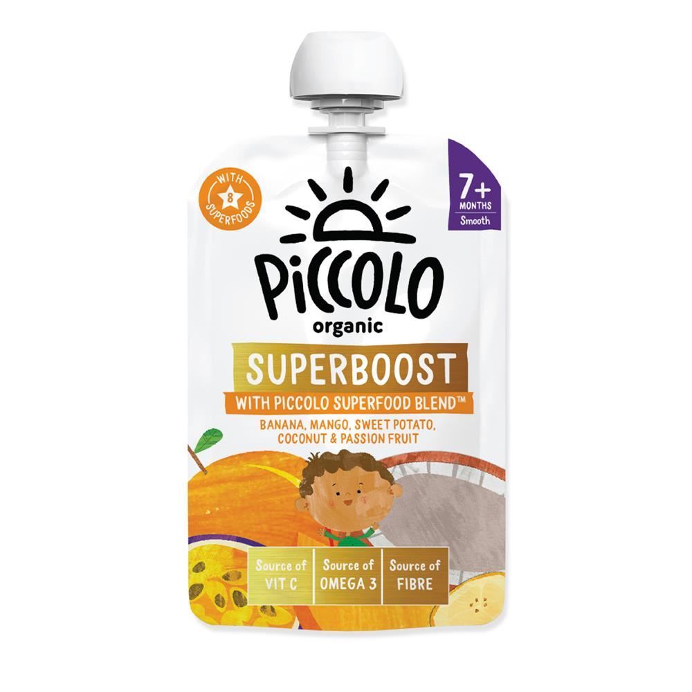 Piccolo Organic Superboost Banana Coconut and Passionfruit 100g - 7 Pack