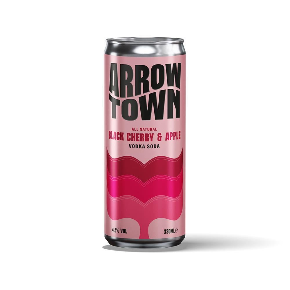 Arrowtown Black Cherry & Apple Vodka Soda 330ml - 12 Pack