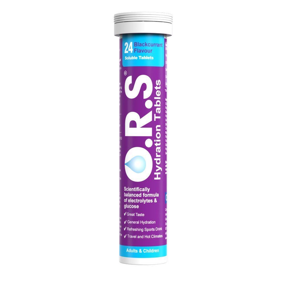 ORS Oral Hydration Salts Blackcurrant Flavour - 24 Tablets