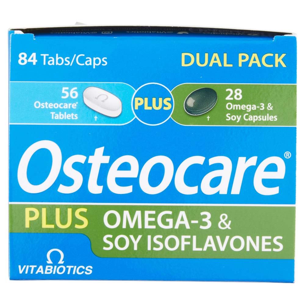 Vitabiotics Osteocare Plus Omega-3 & Soy Isoflavones - 56 Tabs+28 Caps
