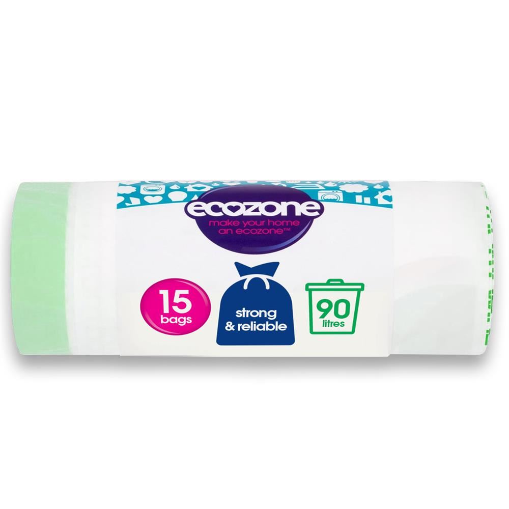 Ecozone Biodegradable Bin Liners - 90lt - 15 bags