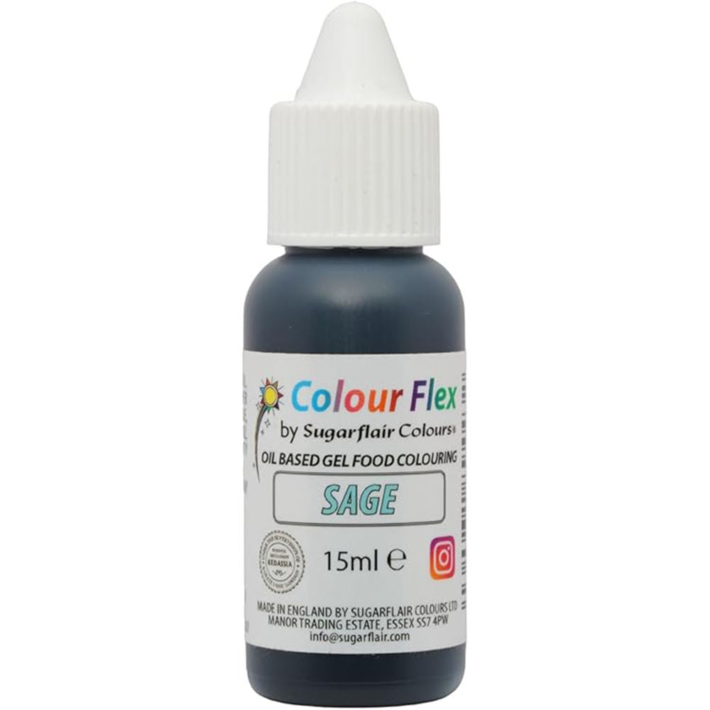Sugarflair Colour Flex Oil Based Food Colouring Gel 15ml - All Colour