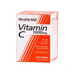 HealthAid Vitamin C 1000mg Chewable (Orange Flavour) 100 Tablets