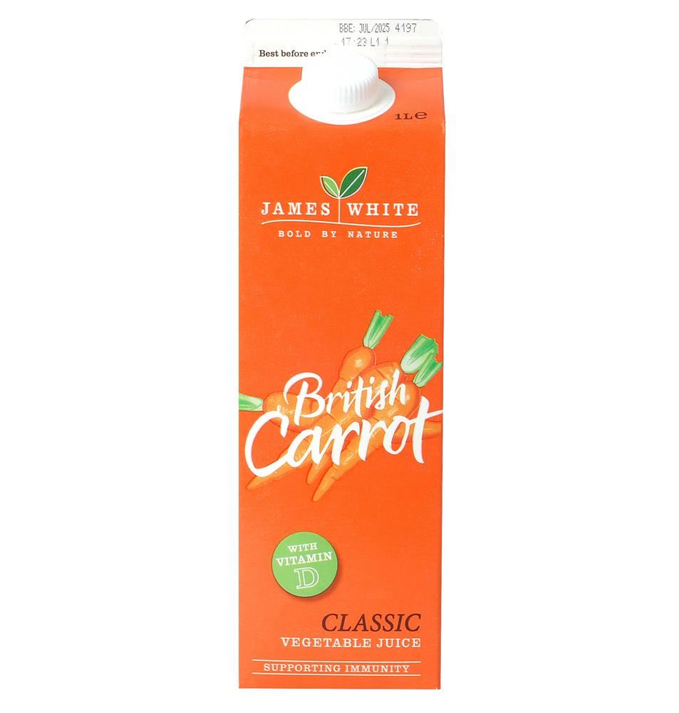 James White British Carrot Juice with added Vitamin D 1L