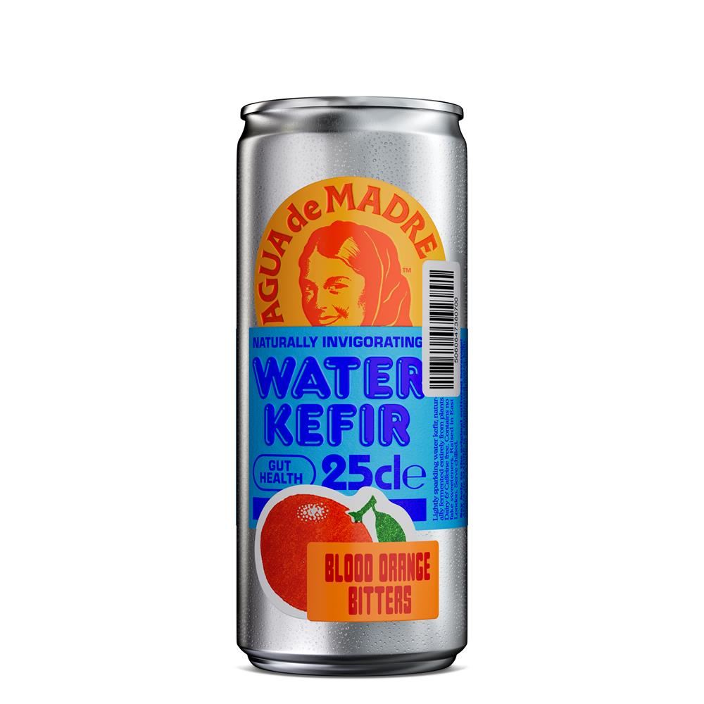 Agua De Madre Blood Orange Water Kefir 250ml Can