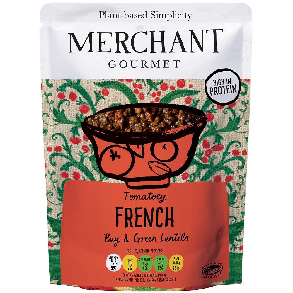 Merchant Gourmet Puy Lentils Sundried Tomato & Basil 250g - 6 Pack