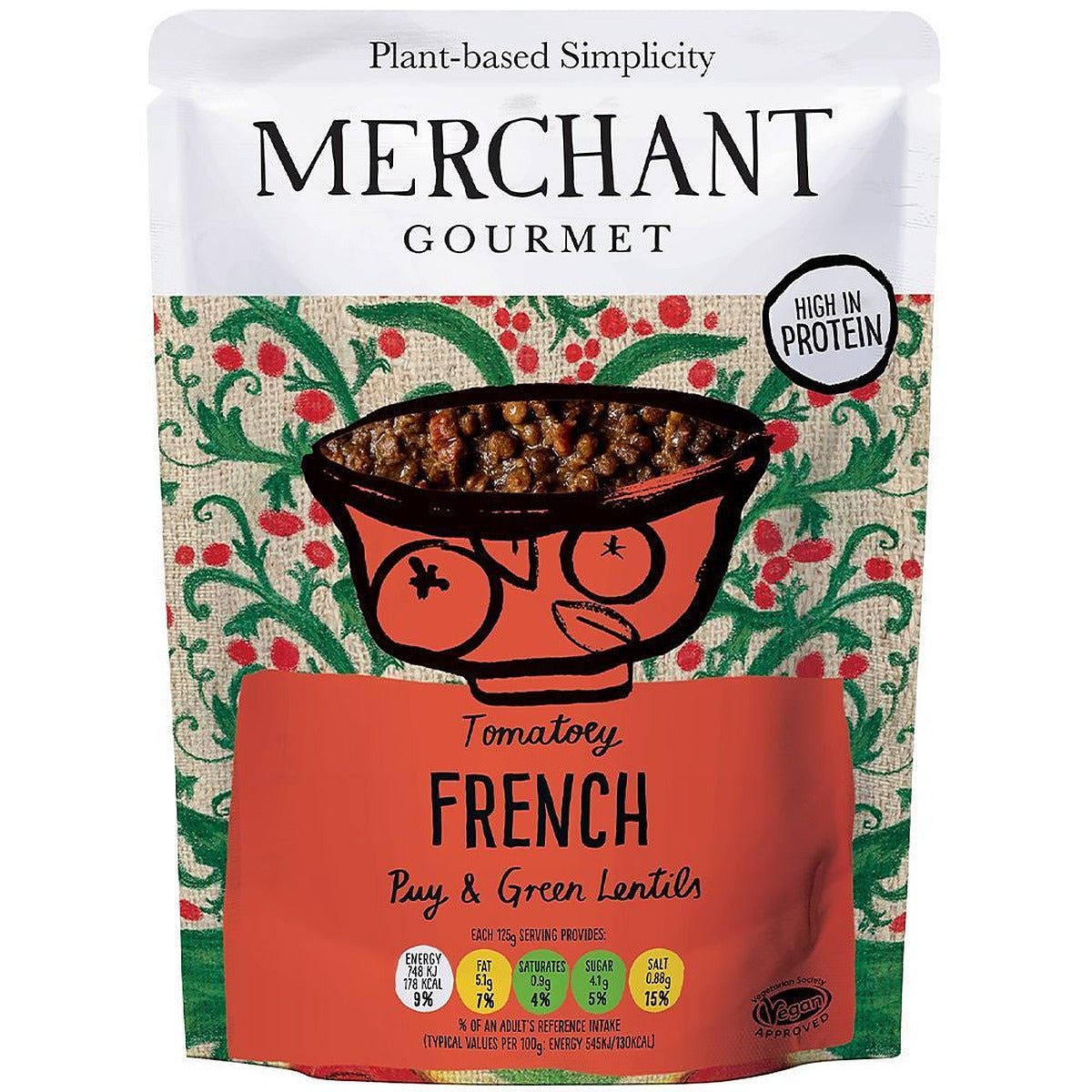 Merchant Gourmet Puy Lentils Sundried Tomato & Basil 250g - 6 Pack