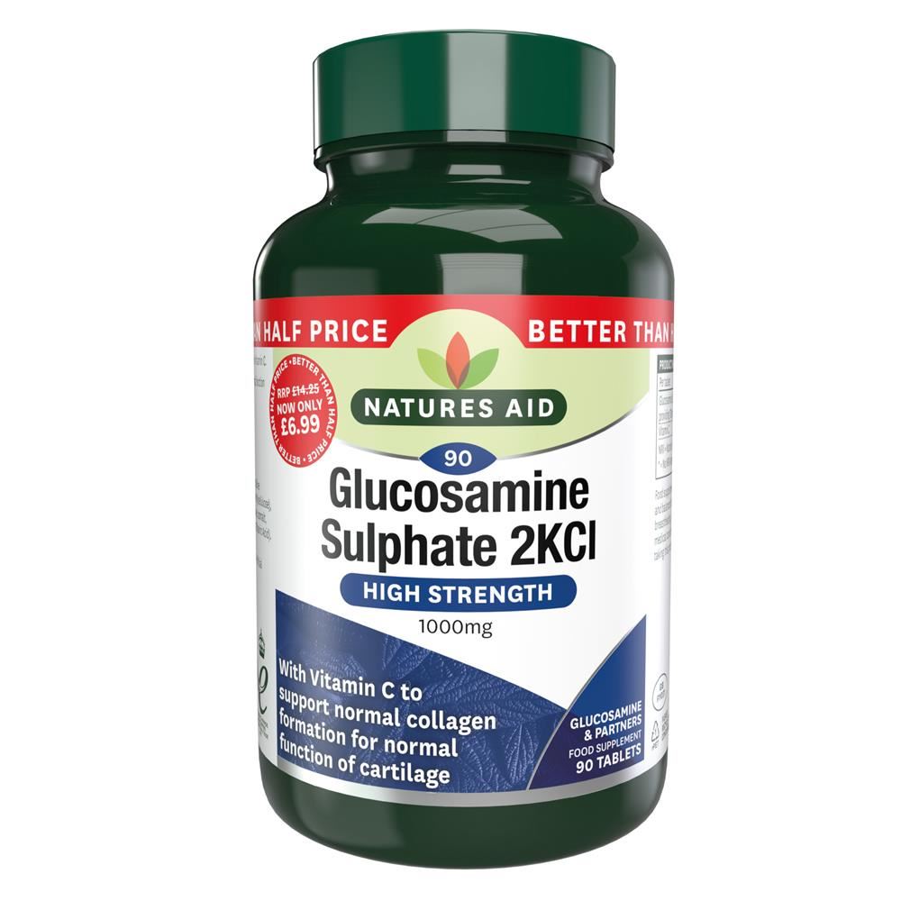 Natures Aid Promo Packs Glucosamine Sulphate 1000mg with Vit C 90 Tablets