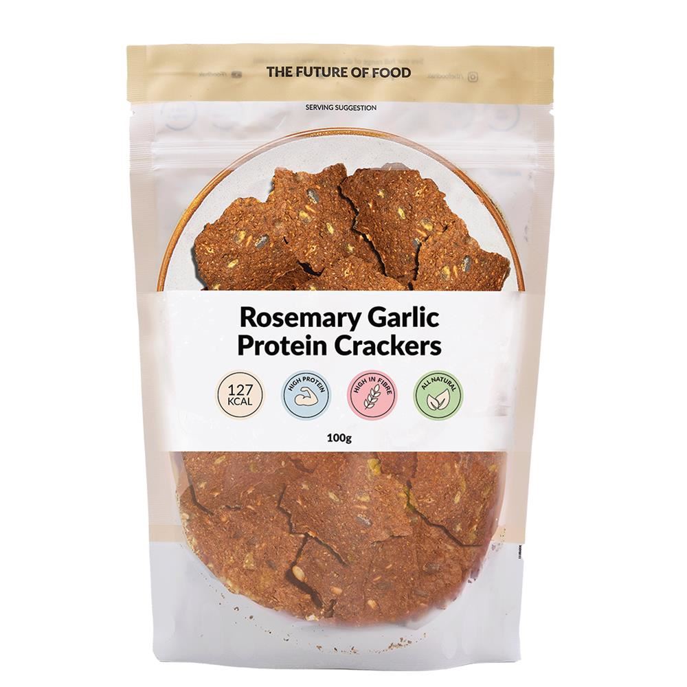 Foodhak Rosemary Garlic Protein Crackers 100g