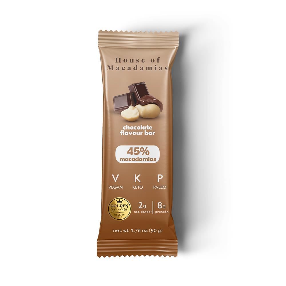 House of Macadamias Bar Dark Chocolate 50g - 12 Pack