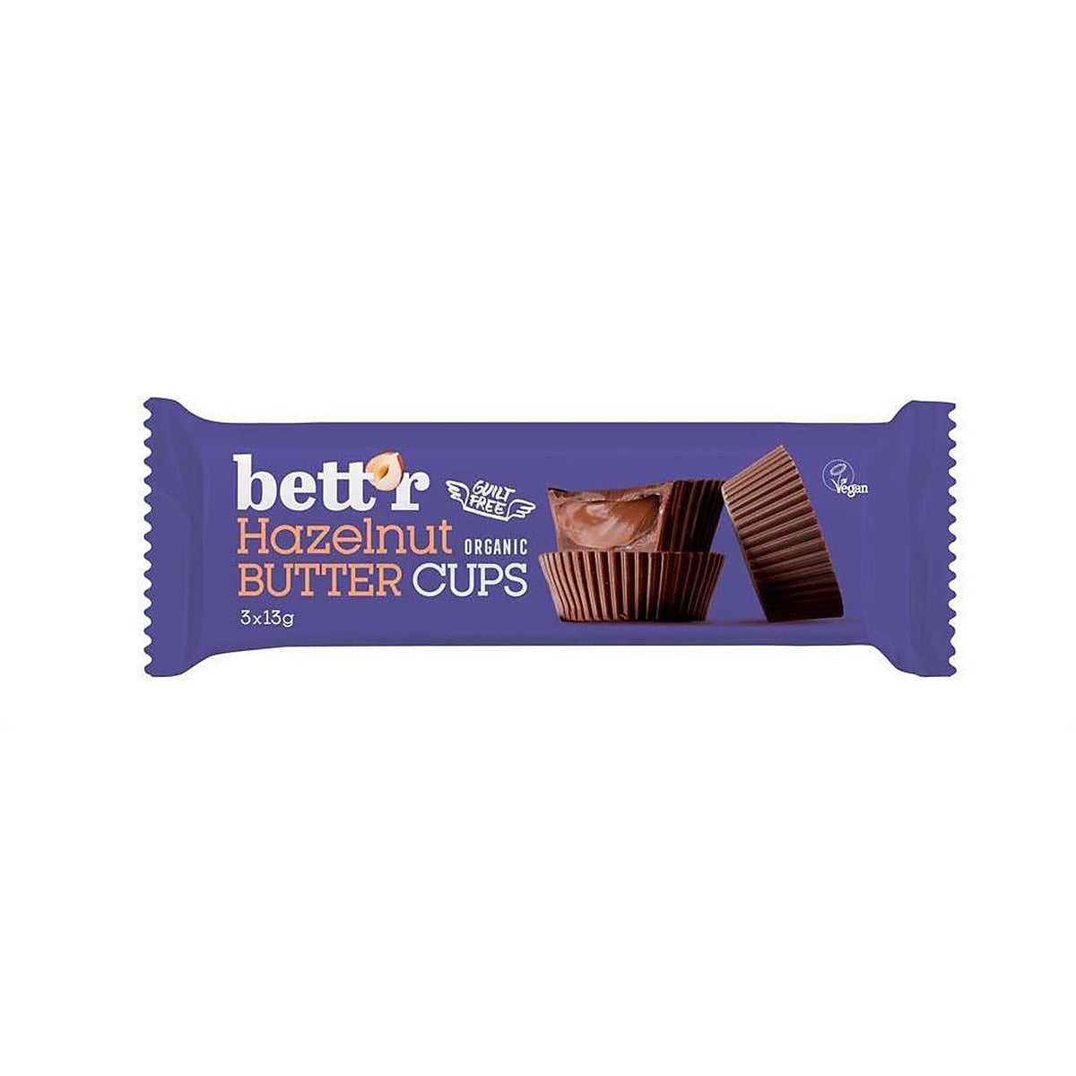 Bettr Nut Butter Cups with Hazelnut 39g - 12 Pack