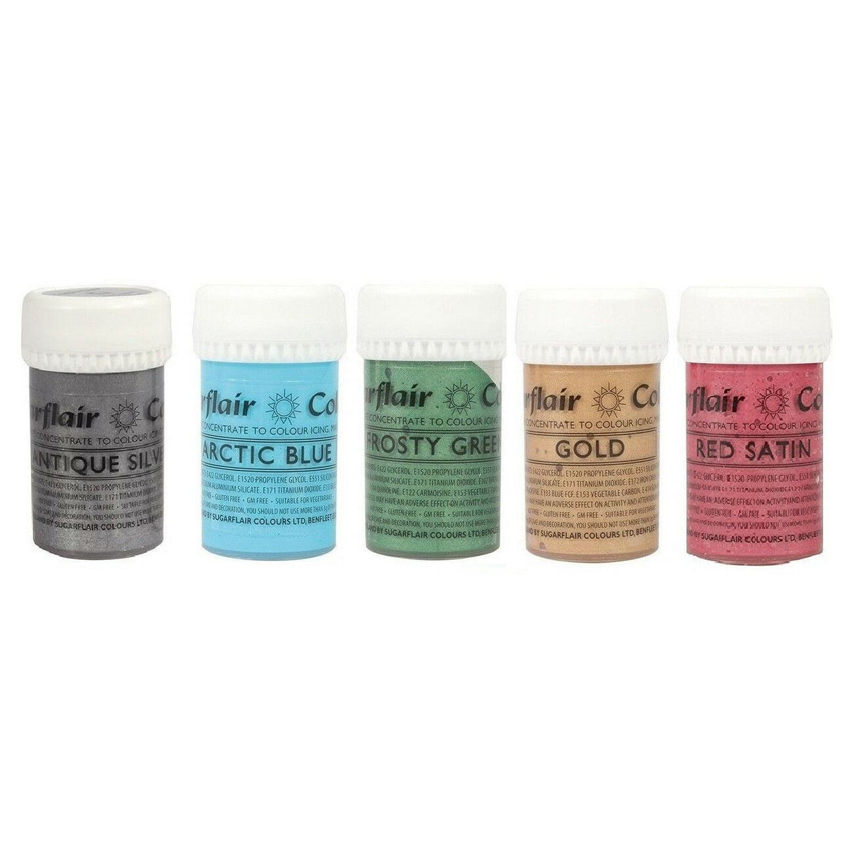 Sugarflair Concentrated SATIN 25g Food Colouring Paste Gel