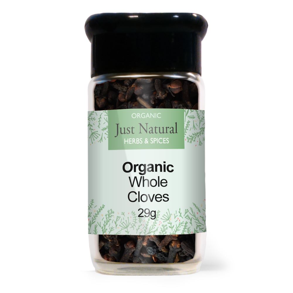 Just Natural Herbs Organic Whole Cloves (Glass Jar) 35g